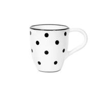 Pöttyös csinos kávés bögre FEHÉR