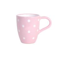 Pöttyös csinos kávés bögre RÓZSASZíN