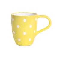 Pöttyös csinos kávés bögre SÁRGA