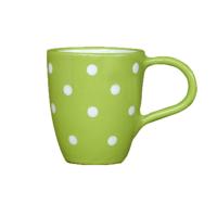 Pöttyös csinos kávés bögre VILÁGOSZÖLD