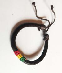 Karkötő bőr zöld-sárga-piros