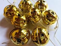 Karácsonyi csengettyű (8 db) ARANY