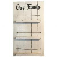 Rusztikus családi fényképtartó kép 73x41 cm 