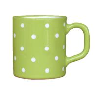 Pöttyös nagyon nagy  bögre VILÁGOSZÖLD