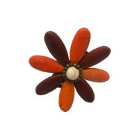 Gyűrű VIRÁG nagy (narancs-barna)