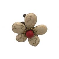 Gyűrű VIRÁG 2 (fehér-piros)