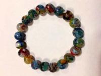 Karkötő színes üveggolyókkal (virágos) (2)