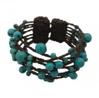 Memória karkötő türkizkék kő