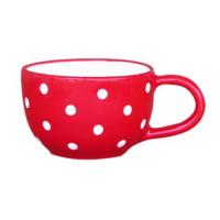 Pöttyös teázós csésze CHILI PIROS